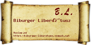 Biburger Liberátusz névjegykártya